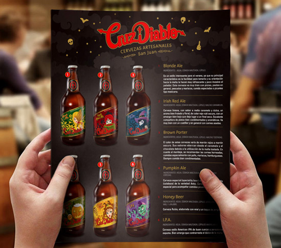 Catálogo de cervezas Cruz Diablo.