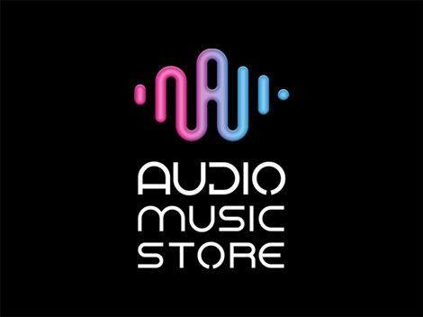 Diseño de logo e isotipo para Audio Music Store.