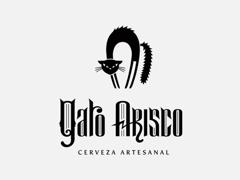 Diseño de logo e isotipo para Gato Arisco.
