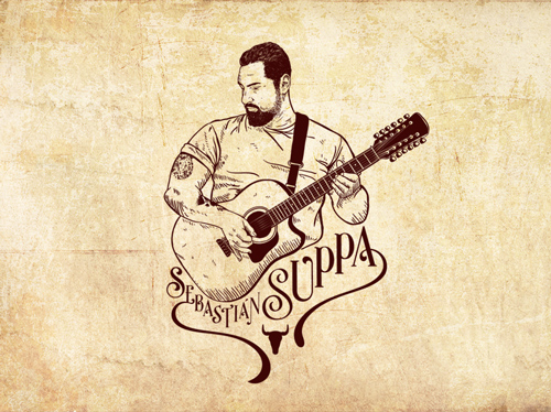 Diseño de logo e isotipo ilustrado para Sebastián Suppa.