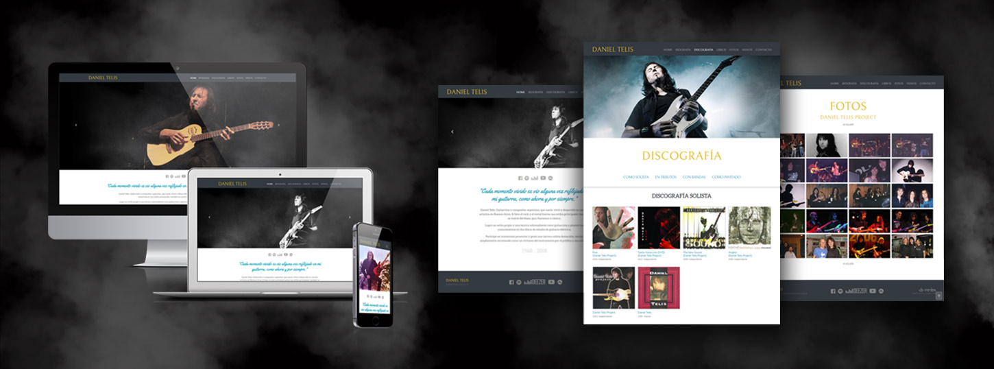 Diseño y programación de página web Homenaje a Daniel Telis.
