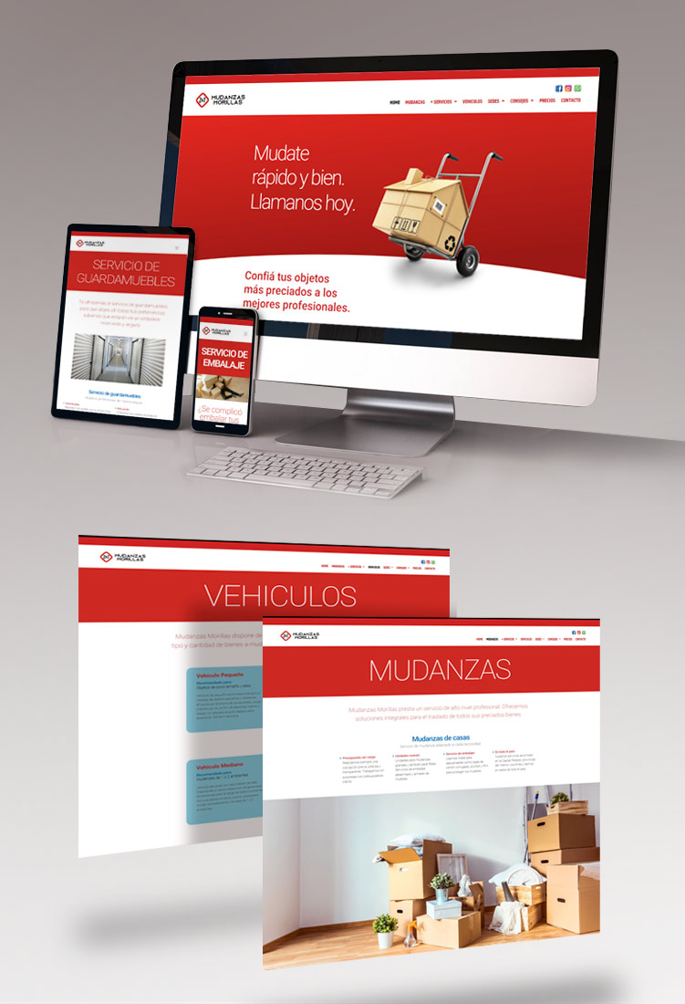 Diseño y programación de pagina web para Mudanzas Morillas.