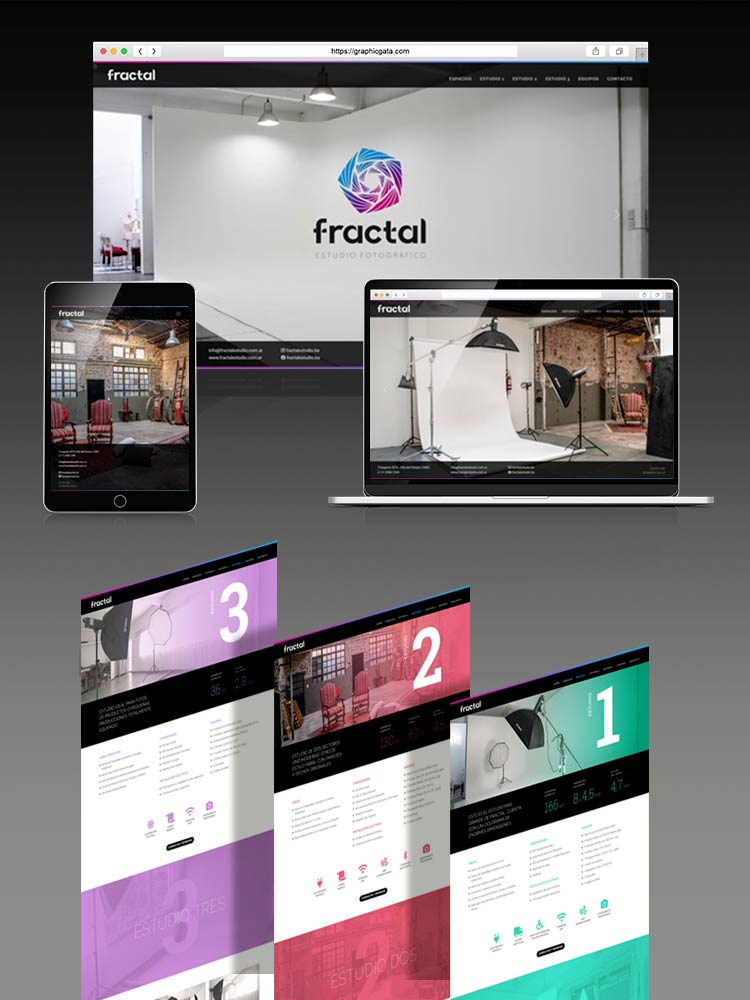 Diseño y programación de pagina web para Fractal Estudio Fotográfico.
